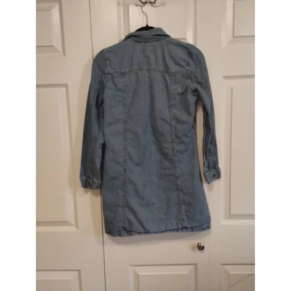Children's‎ place light was denim button down dress - Picture 3 of 4